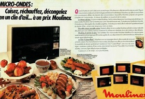 Werbung Advertising 109 1985 Moulinex les micro-ondes (2 Seiten)