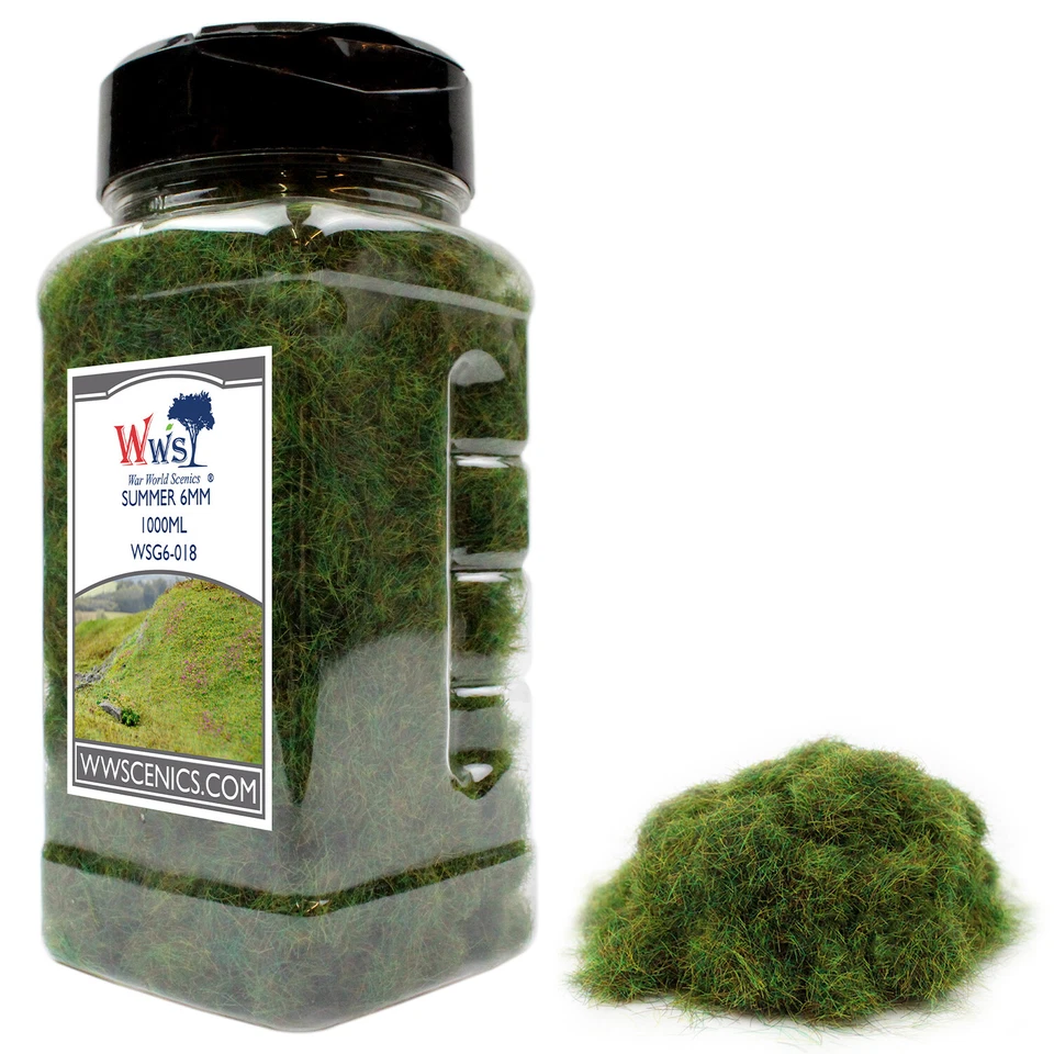 Static Grass Flock 500ml / 1000ml - Choose Your Length Model Railroad WWScenics - Image 3 of 4