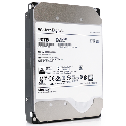 WD Ultrastar HC560 20TB WUH722020ALE6L4 0F38755 SATA 3.5" Enterprise HDD - Afbeelding 5 van 7