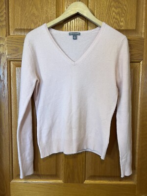 BO40 Apt 100% Cashmere V-Neck Pullover Long Sleeve Sweater