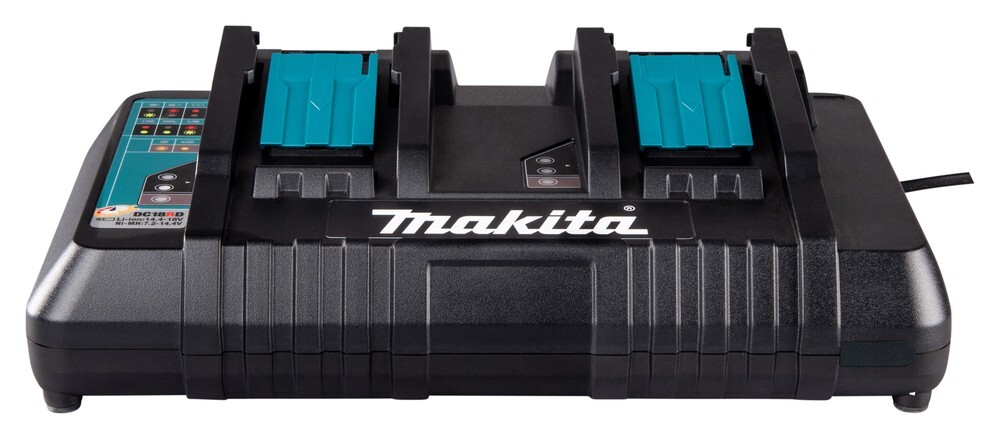Makita DC18RD Caricabatterie doppio Li-ion/Ni-Mh 196933-6 - Immagine 2