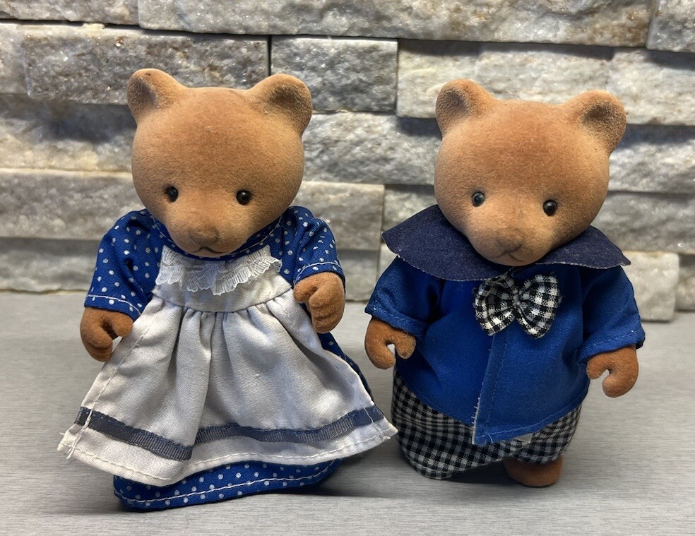 Vintage Simba Sylvanian Baerenwald Teddy Bear World 4.5” Figures