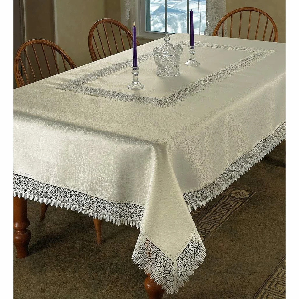 Treasure Macrame Lace Border Tablecloth - Image 2 of 4