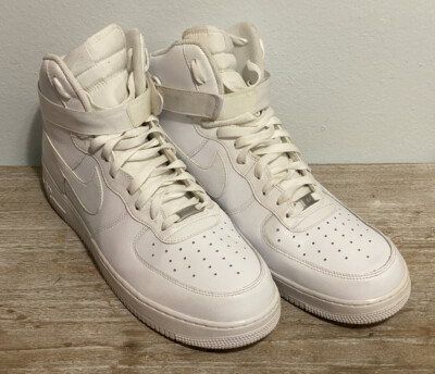 Size 15 Nike Air Force High White 315121-115