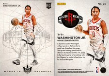 2022-23 Panini Court Kings Work In Progress #21 TyTy Washington Jr. RC Rockets