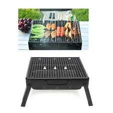 Foldable Compact Barbecue BBQ Grill Charcoal Stove Shish Kabob Camping Cooker US