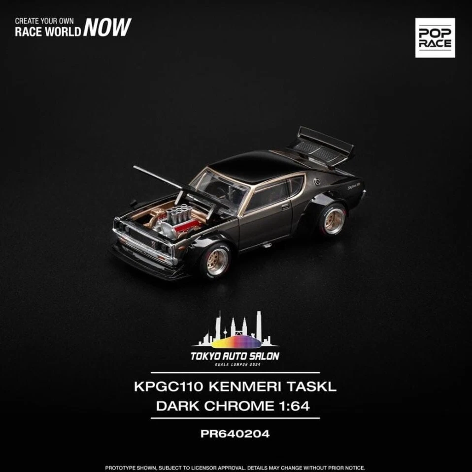 Pop Race 1:64 Nissan Skyline KPGC110 (KENMERI) TOKYO AUTO SALON EXCLUSIVE