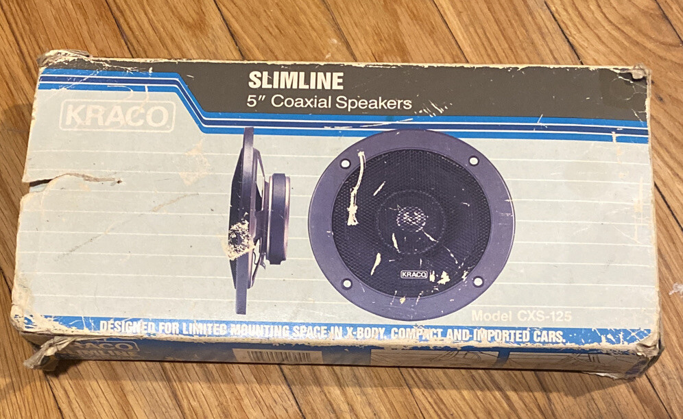 Kraco 5" Coaxial Speakers CXS125 20W 4ohm Compact Slim XBody