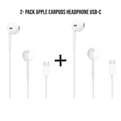 SET OF 2 / Original Apple EarPods  MTJY3AM/A Model A3046 USB-C Wired Headphones