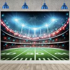 Football Field Backdrop Sports Stadium Auditorium Light Photography Background F