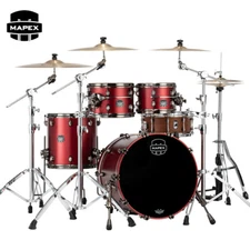 Mapex Saturn Evolution Fusion 4-Piece Maple Shell Pack Tuscan Red Lacquer