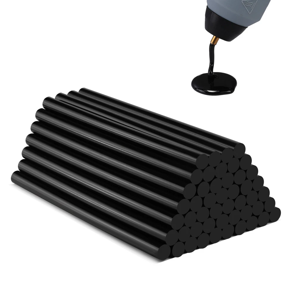 WORKPRO Hot Glue Sticks 100 Pack Black Hot Melt Adhesive Glue Sticks 0.43x8 Inch Foto 2 de 4