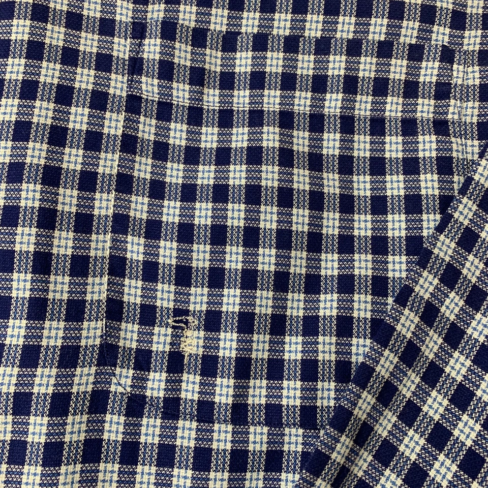 Мужская сине-белая клетчатая рубашка TRUSSARDI / 42 16,5 - Изображение 3 из 4