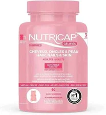 Nutricap Gummies Hair & Nail Growth Raspberry & Blueberry Flavor - 90 gummies
