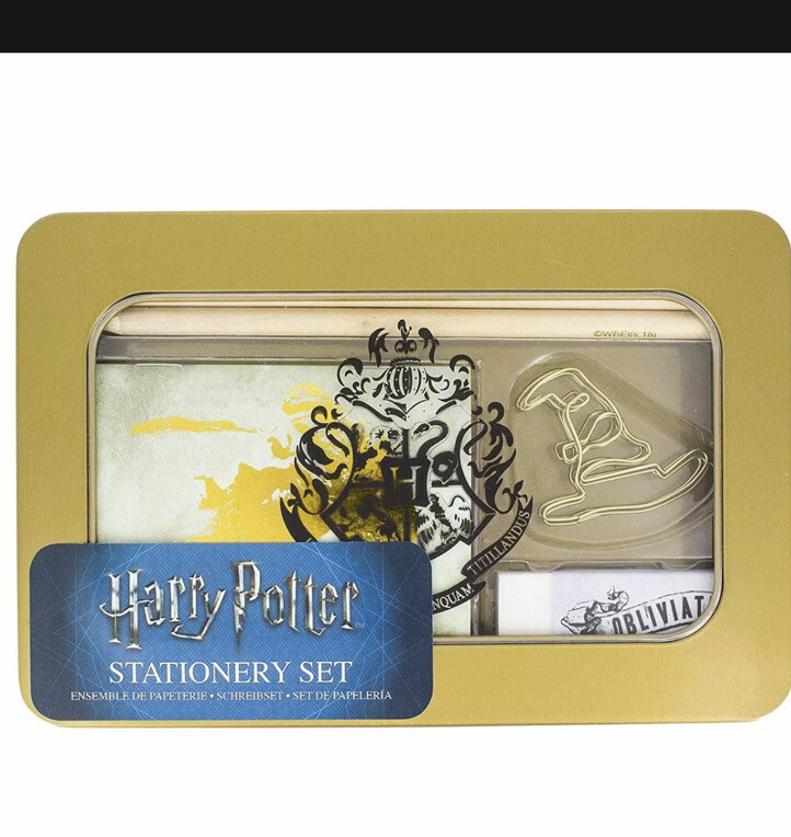 Harry Potter Stationary Set Notebook Pencils Paper Clips Eraser New Tinned