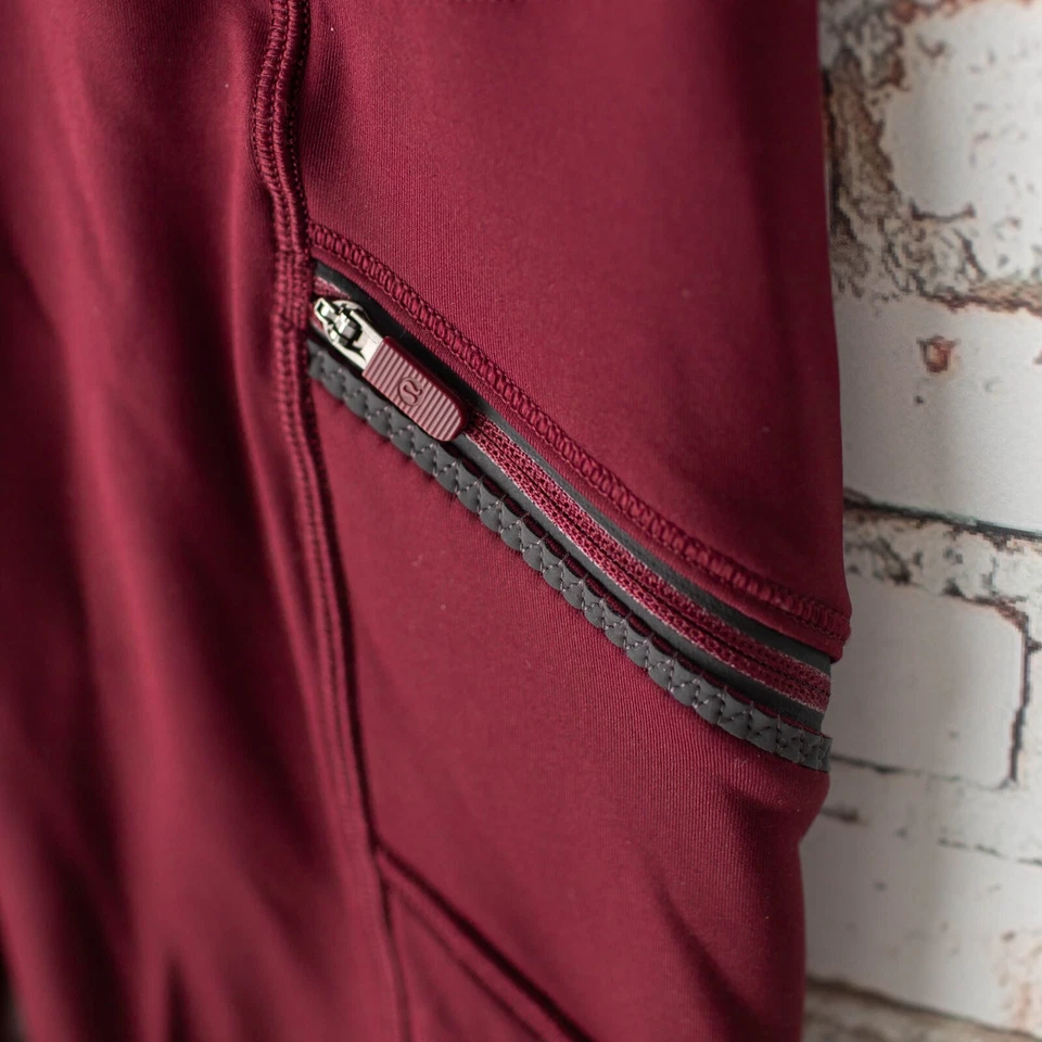 Leggings cálidos de invierno forrados de lana rojos talla 4 de Lululemon para mujer Foto 4 de 4