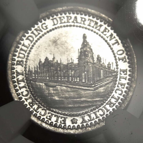 Ficha de recuerdo de compra de Louisiana 1904, edificio de electricidad, sin cotizar, certificado NGC - Imagen 2 de 6