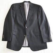 Hart Schaffner Marx 42R Black Honeycomb USA Made Mens Blazer Sport Coat Jacket