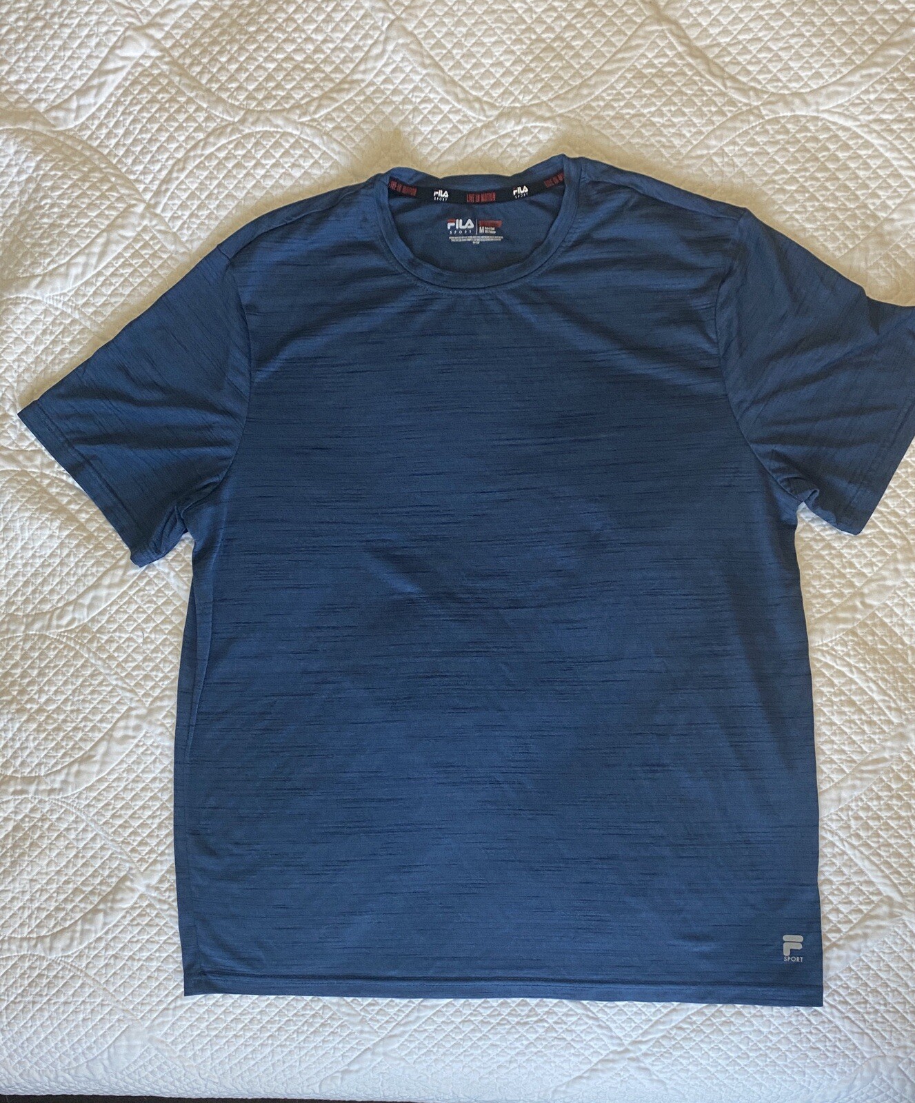T shirt atletica FILA uomo maniche corte blu taglia large
