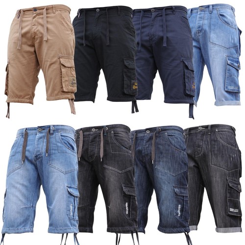 New Mens Cargo Combat Von Denim Dye 