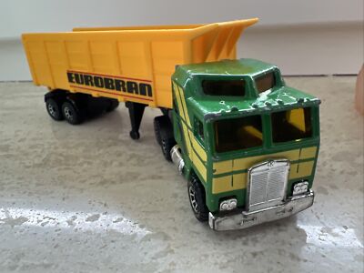 Matchbox Convoy CY20 Kenworth Truck Eurobran 1981/1986 ohne Klappe Auflieger
