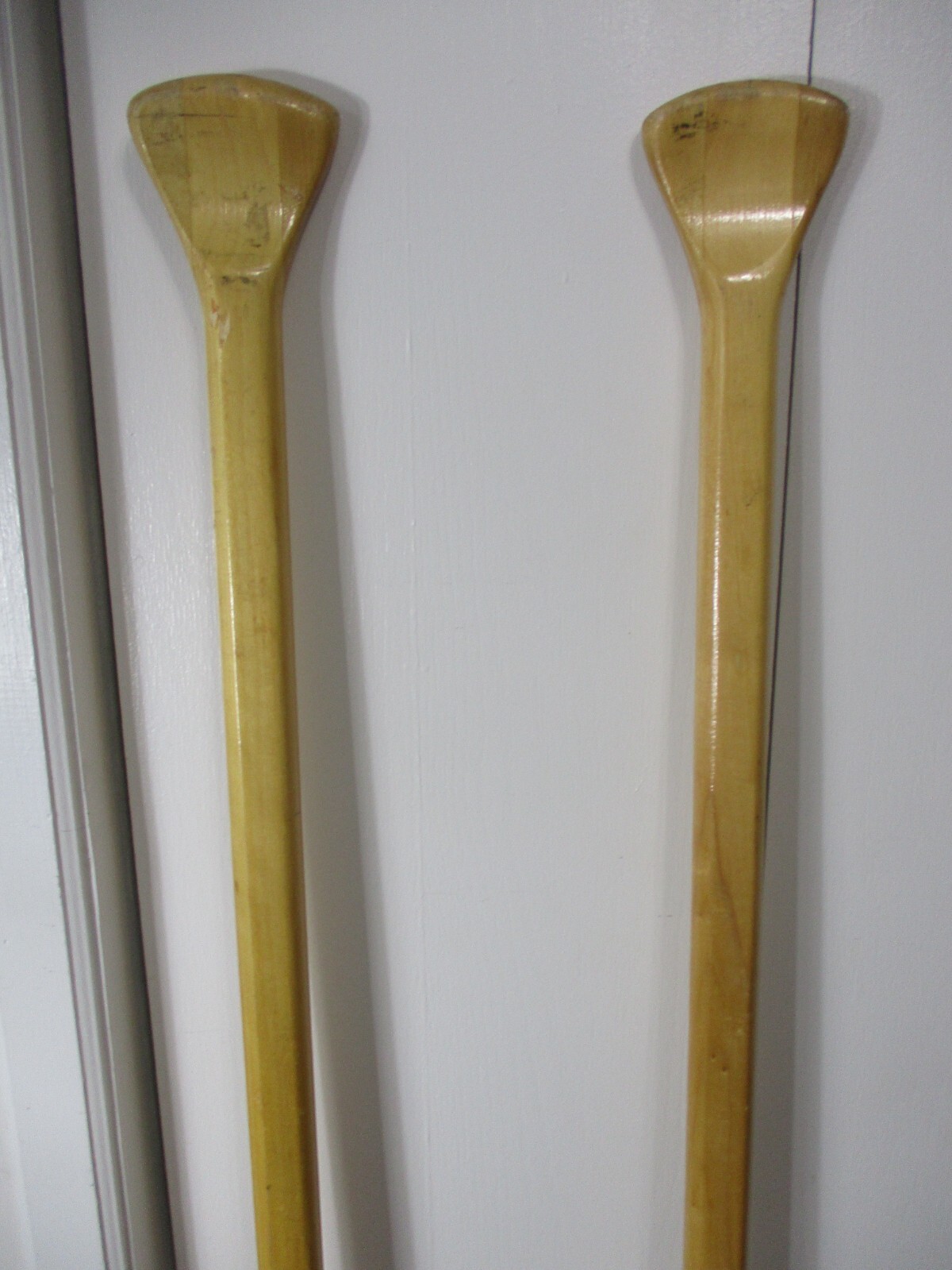 2 Wooden FEATHER BRAND Boat Oars/ Paddles  60"  GREAT SHAPE