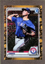 2020 Bowman Chrome Mega #BCP119 Hans Crouse Rookie RC Gold Refractor SP #/50 