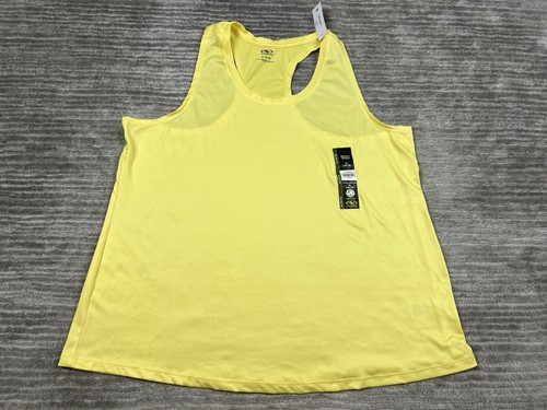 Athletic Works Tank Top Womens XL Yellow Sleeveless Moisture Wicking NWT