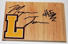 MARQUES TOWNES signed (LOYOLA CHICAGO RAMBLERS) basketball floorboard W/COA C
