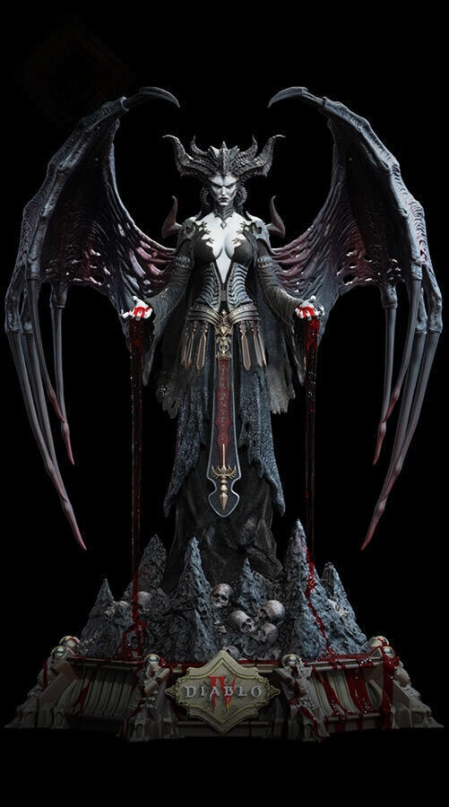 Figura 1/4 de estatua pintada de Lilith