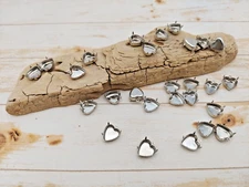 Silver plated heart pendant setting lot of 100