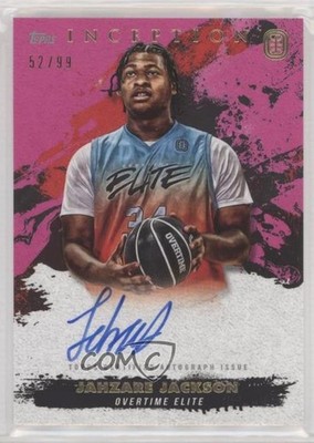 2021 Topps Inception OTE Overtime Elite Magenta 52/99 Jahzare Jackson Auto 4z8