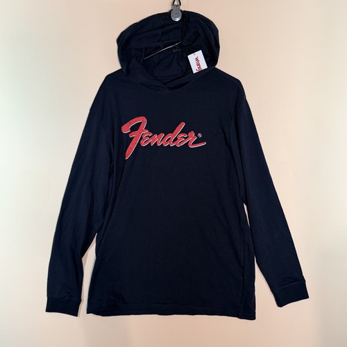 NWT Wrangler x Fender Guitars Pullover Logo Hoodie Hoody Black Medium M NEW