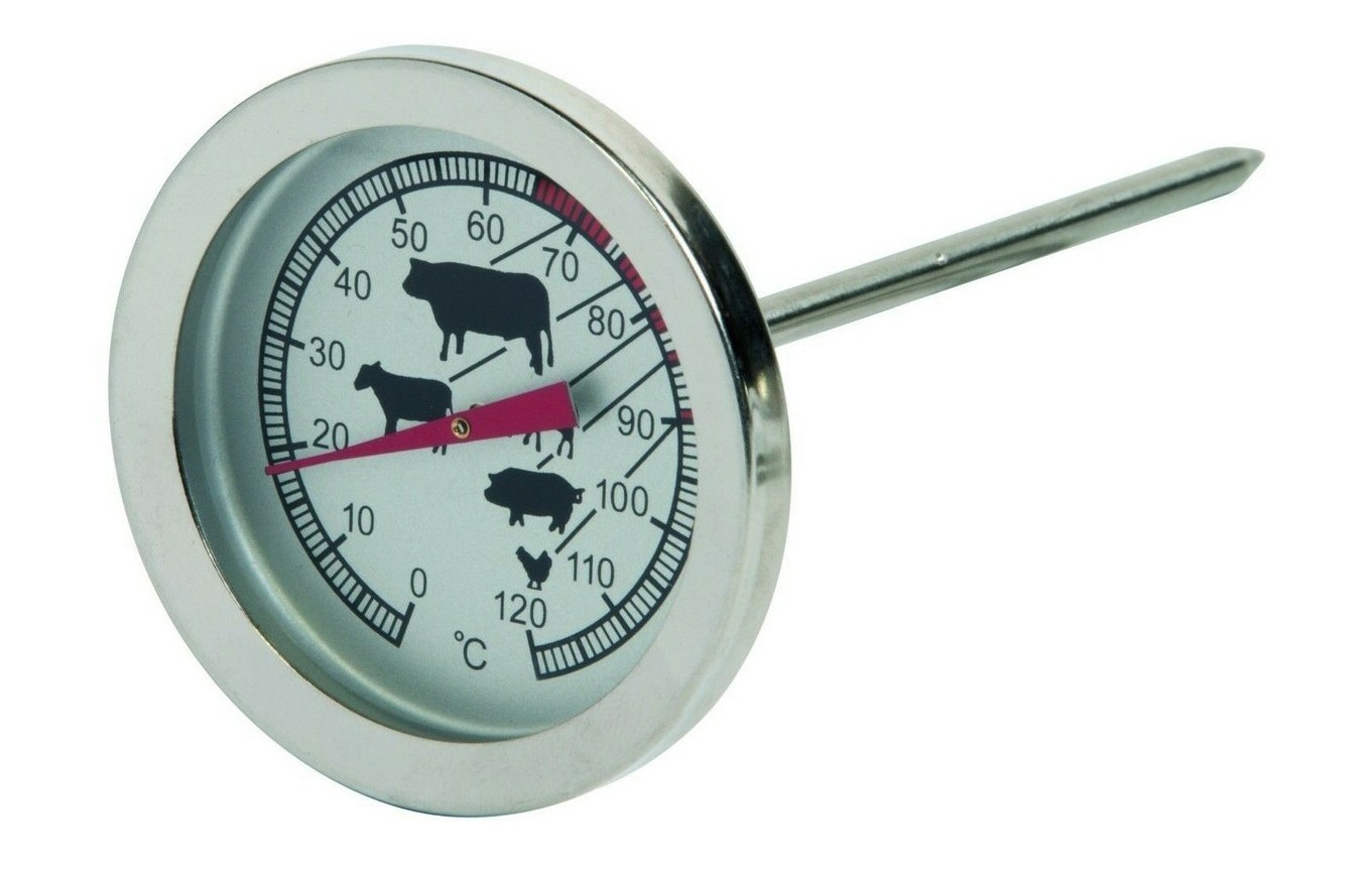 Probe Meat Poultry Barbecue Thermometer Stainless Steel 50mm Dial Paxanpax