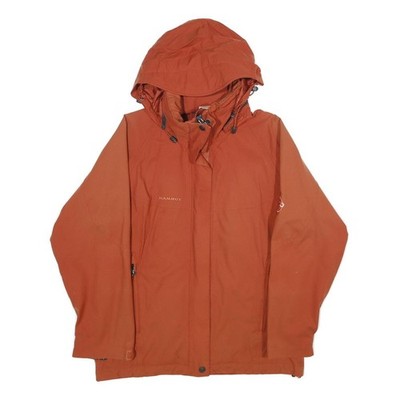 MAMMUT Damen Jacke Rost Orange M Polyamid Zip Outdoor Leicht mit Kapuze