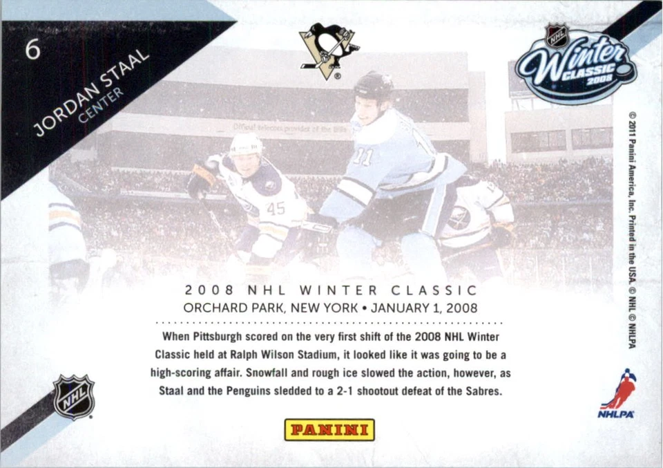 2010-11 Playoff Contenders The Great Outdoors #6 Jordan Staal - HKY - Image 2 of 2