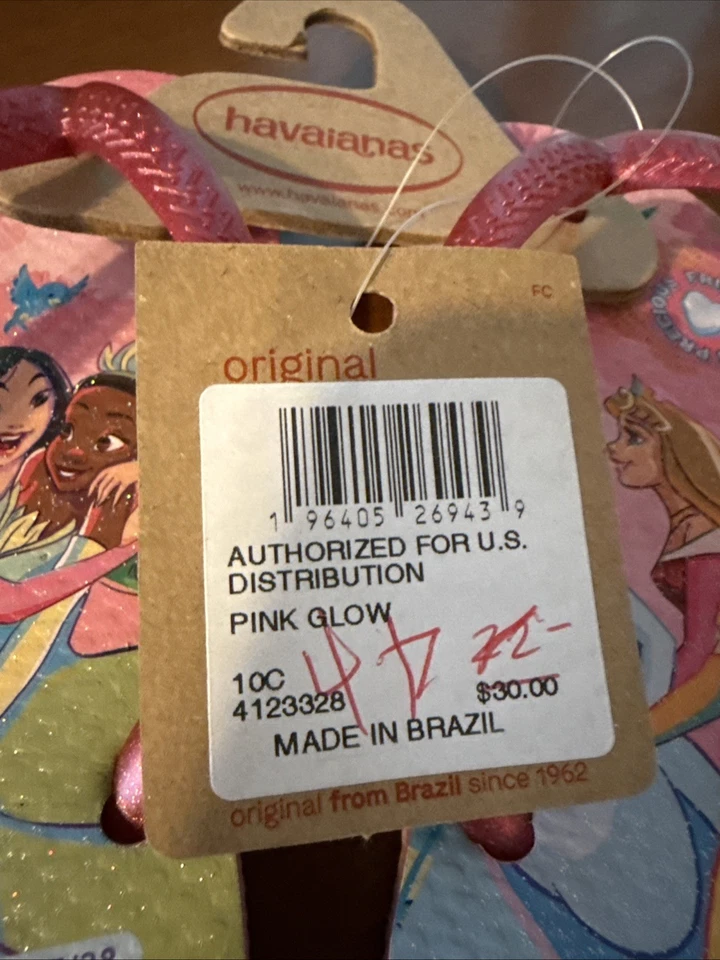 Chanclas Havaianas Princesa Disney Nuevas Envío Gratis, Talla 10C Foto 2 de 4