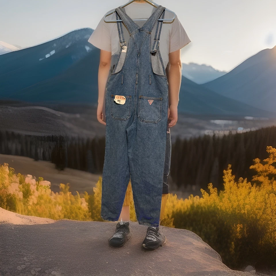 Vintage Guess Georges Marciano  Girls Overalls style 1047OK 12  Jr Made USA  New - Image 3 of 4