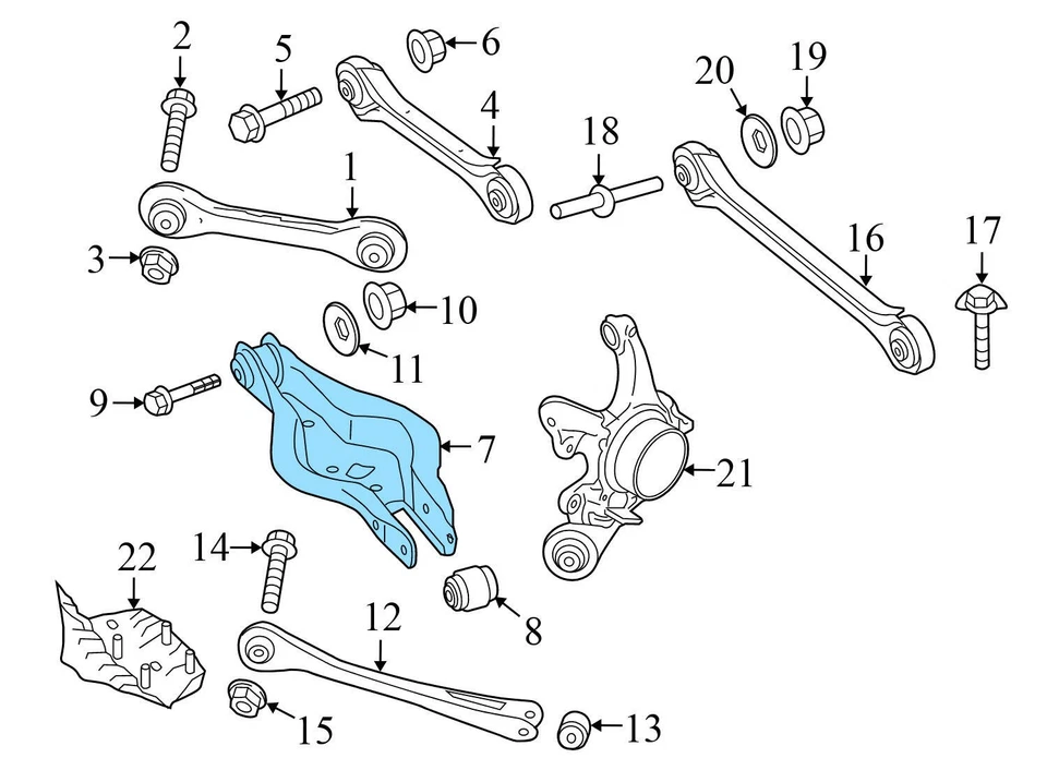 BMW M440I XDRIVE 2021-2024 - Brazo de control de suspensión trasera 6867540 Foto 3 de 4