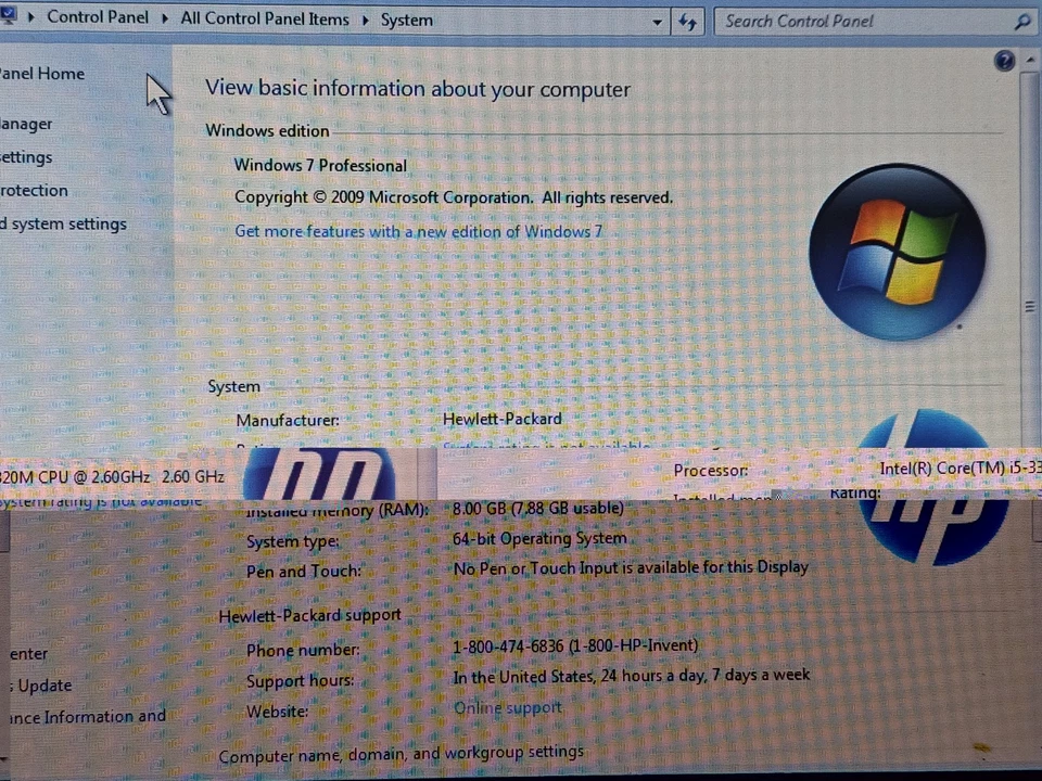 HP 640 G1/Core i5/128GB SSD/250/500Gb HDD/8GB RAM/Win 7 Pro 64 + COA (Activated) - Image 2 of 4