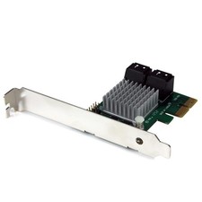 StarTech 4 Port PCI Express 2.0 SATA III 6Gbps RAID Controller Card with HyperDu