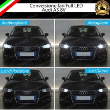 KIT FARI LED AUDI A3 8V ANABBAGLIANTI + ABBAGLIANTI + DIURNE + POSIZIONE CANBUS