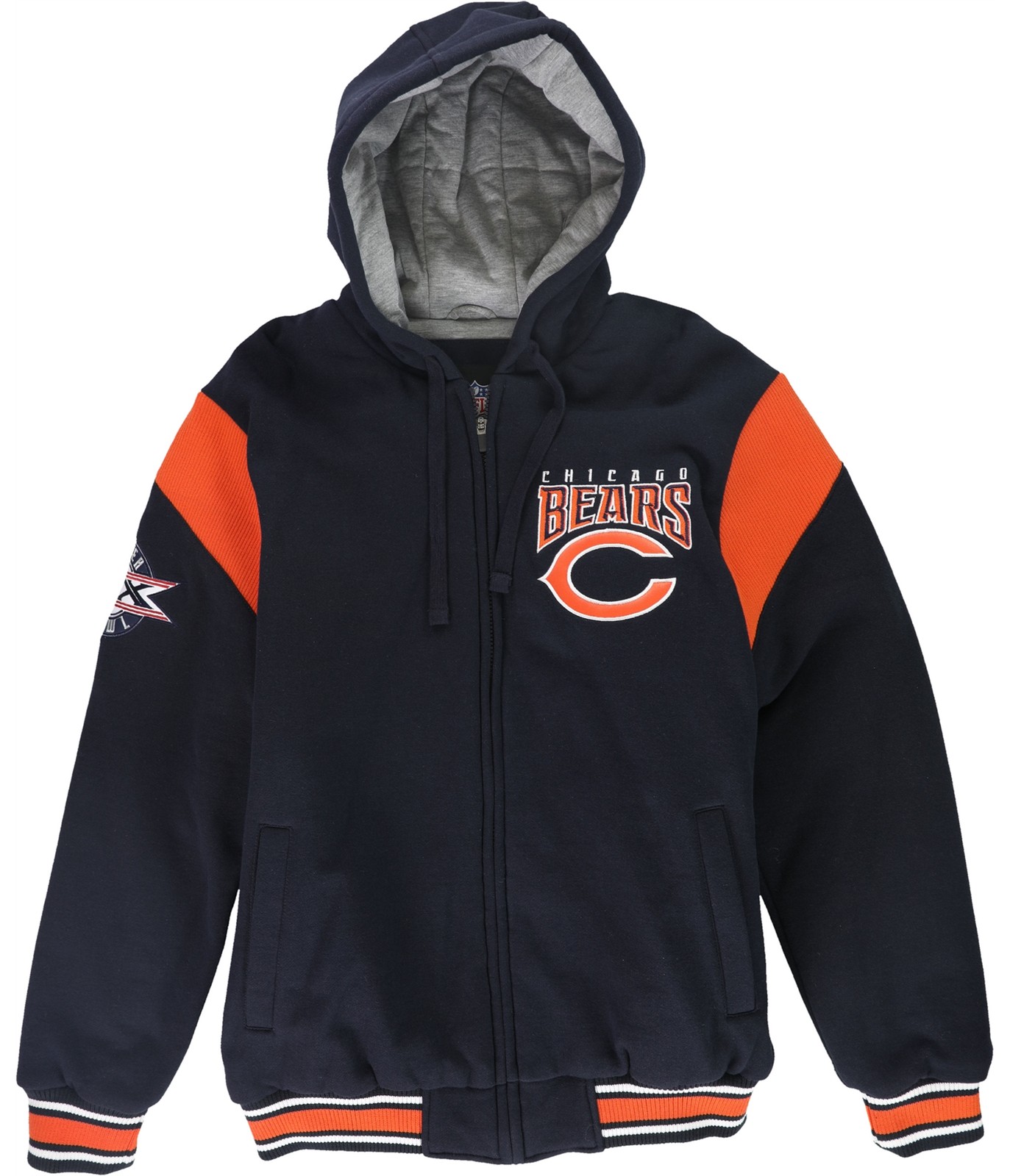 Толстовка с капюшоном NFL Mens Bears Super Bowl XX Champions синяя большой размер 10690₽