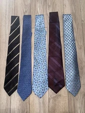 Lots Of 5 Classic Ties Hugo Boss, E. Marinella, Ermenegildo Zegna & Bvlgari EUC!