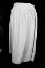 Antique Edwardian French White Woven Cotton Petticoat Size Small 28" Waist