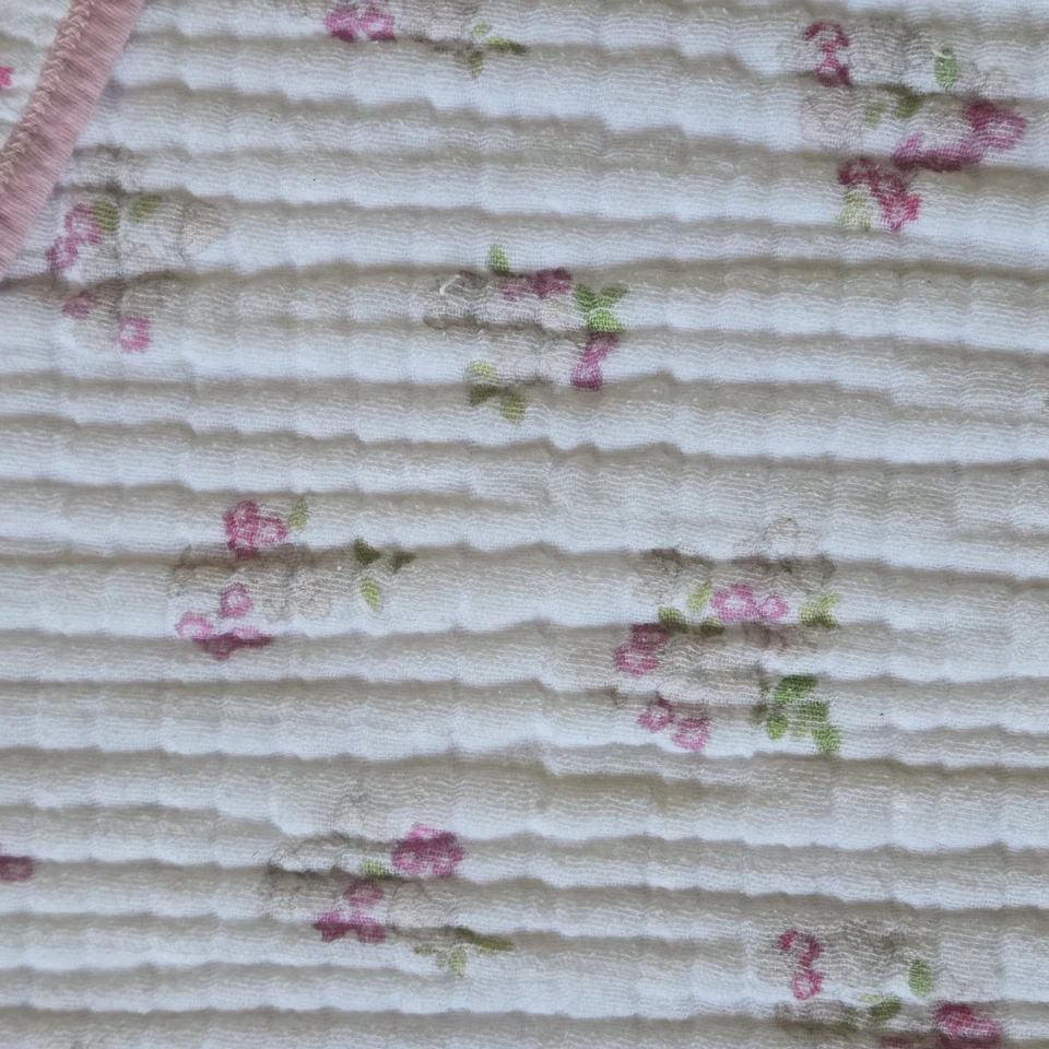 Manta de bebé reversible Aden Anais Muselina Sueño gruesa acolchada floral estrellas rosa Foto 4 de 4