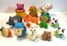 Vintage Rubber Animals Random Mixed Lot of 13 Various 1.5  to 3.5  Free Shipping