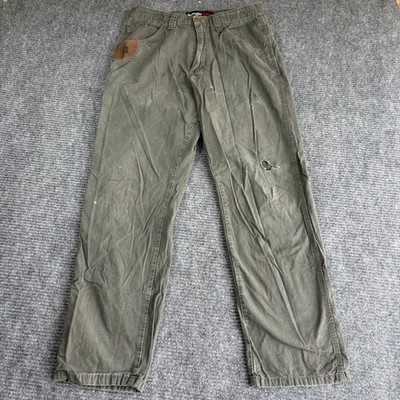 Wrangler Riggs Workwear Mens 32x32 Olive Green Ripstop Carpenter Pants 3W045LD