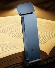 Book Light, Rechargeable Clip-On LED Reading Light for Bed & Night , D blue