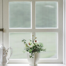Reeded Glass Window Film, Window Privacy Film, Frosted Window Vinyl, 3D Decorati